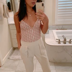 Christian Dior Trotter×Flowers Cami Pink US Size4